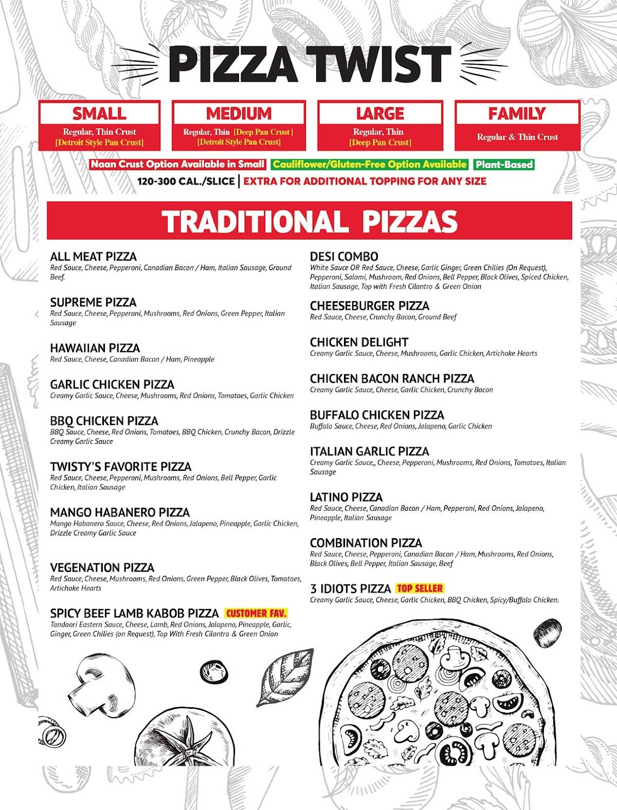 Pizza Twist меню