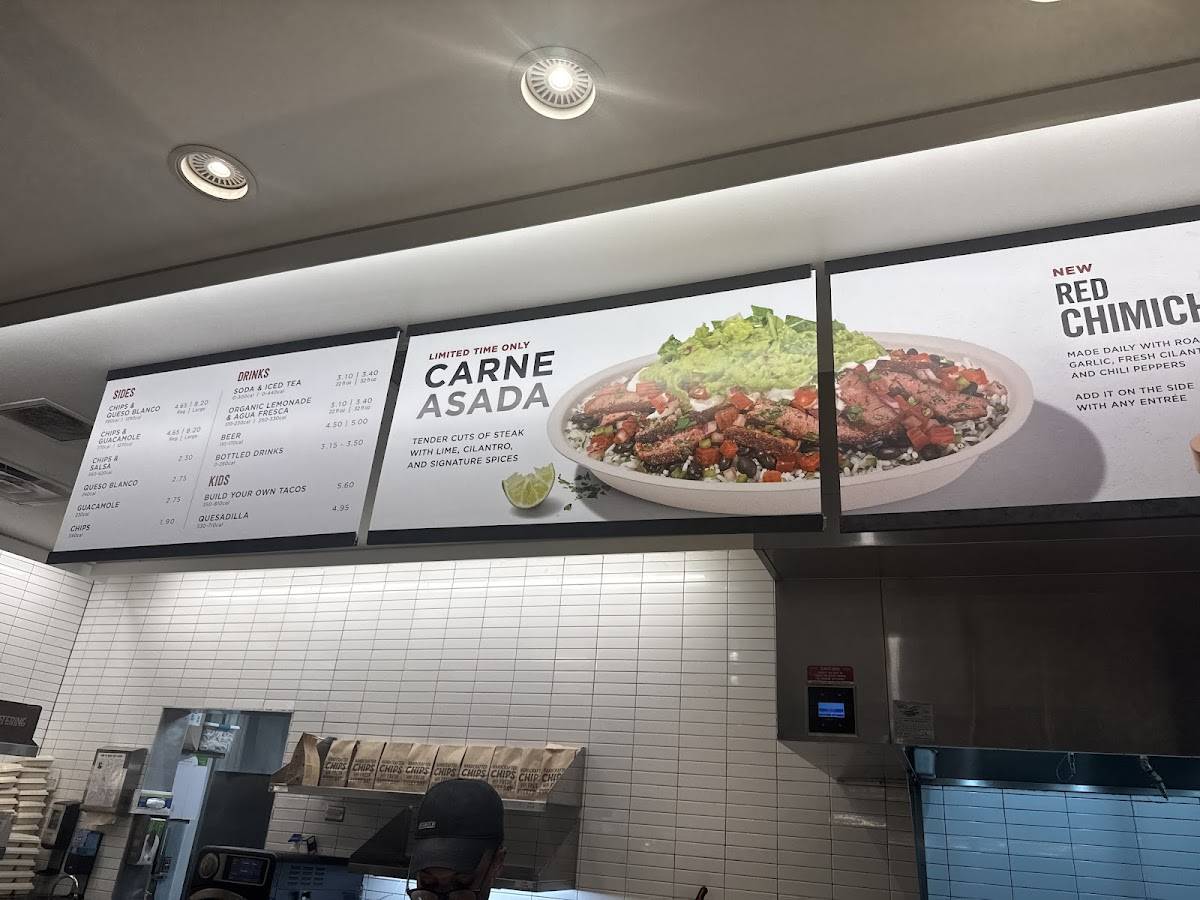Chipotle Mexican Grill меню