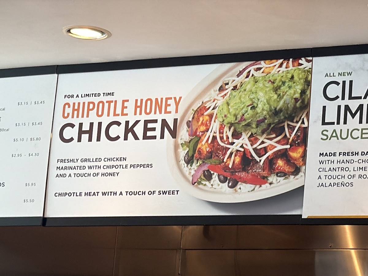 Chipotle Mexican Grill меню