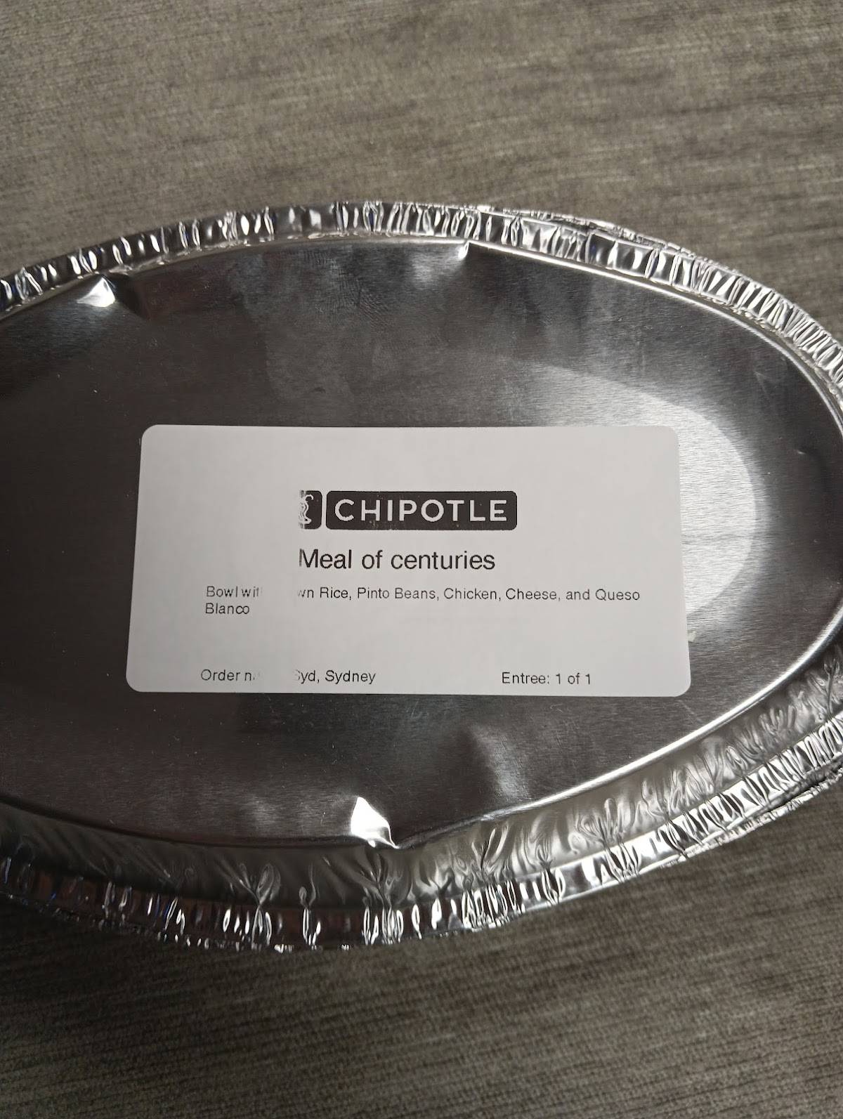 Chipotle Mexican Grill меню