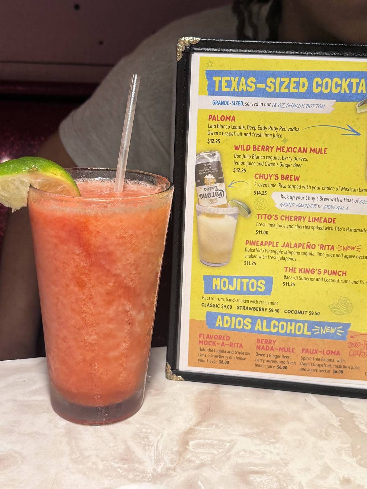 Chuy's меню