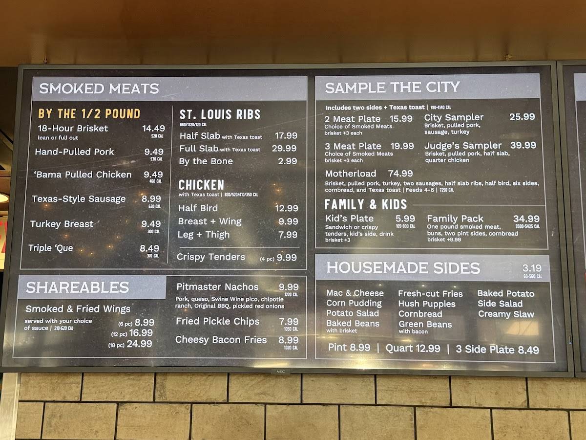 City Barbeque меню