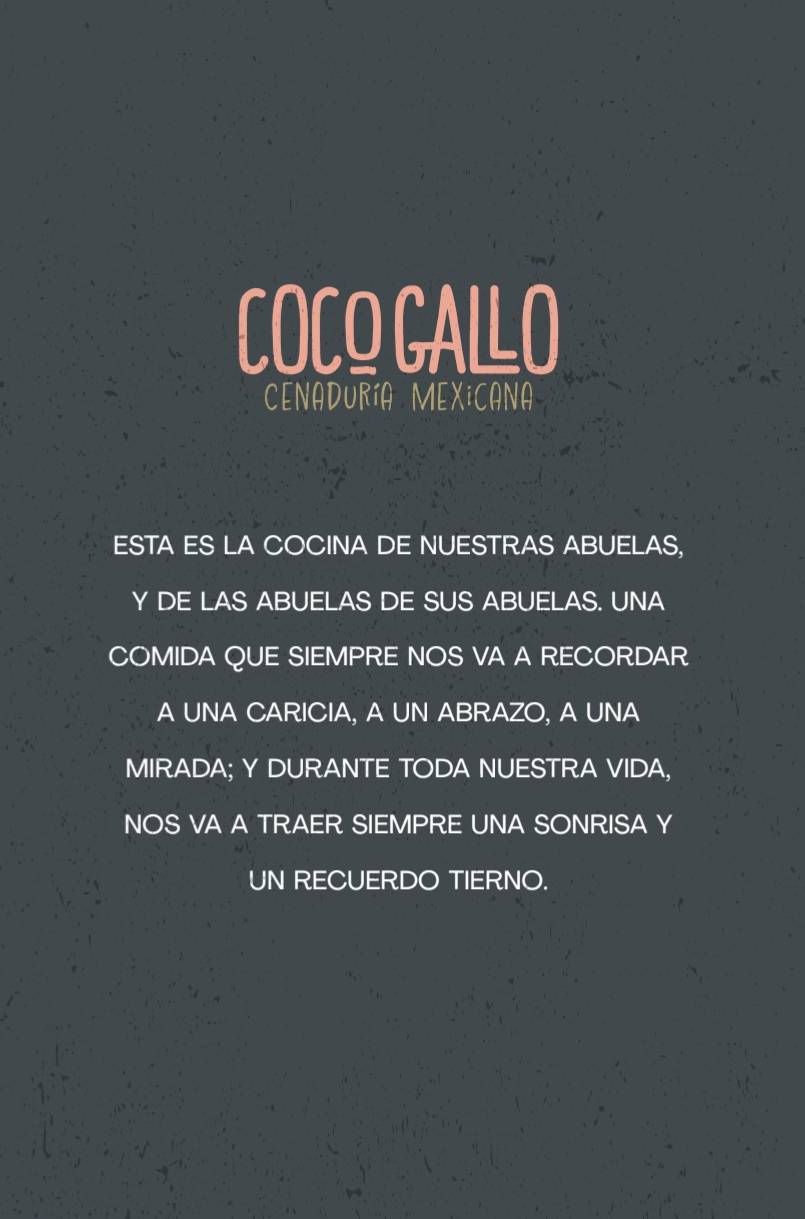 Coco Gallo меню