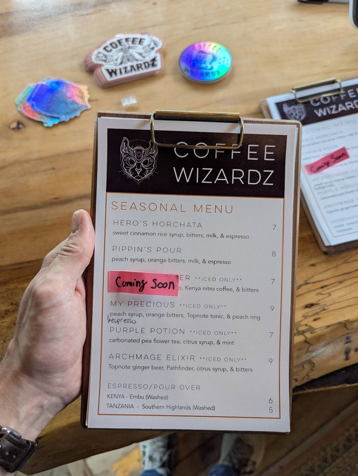Coffee Wizardz Appleton меню