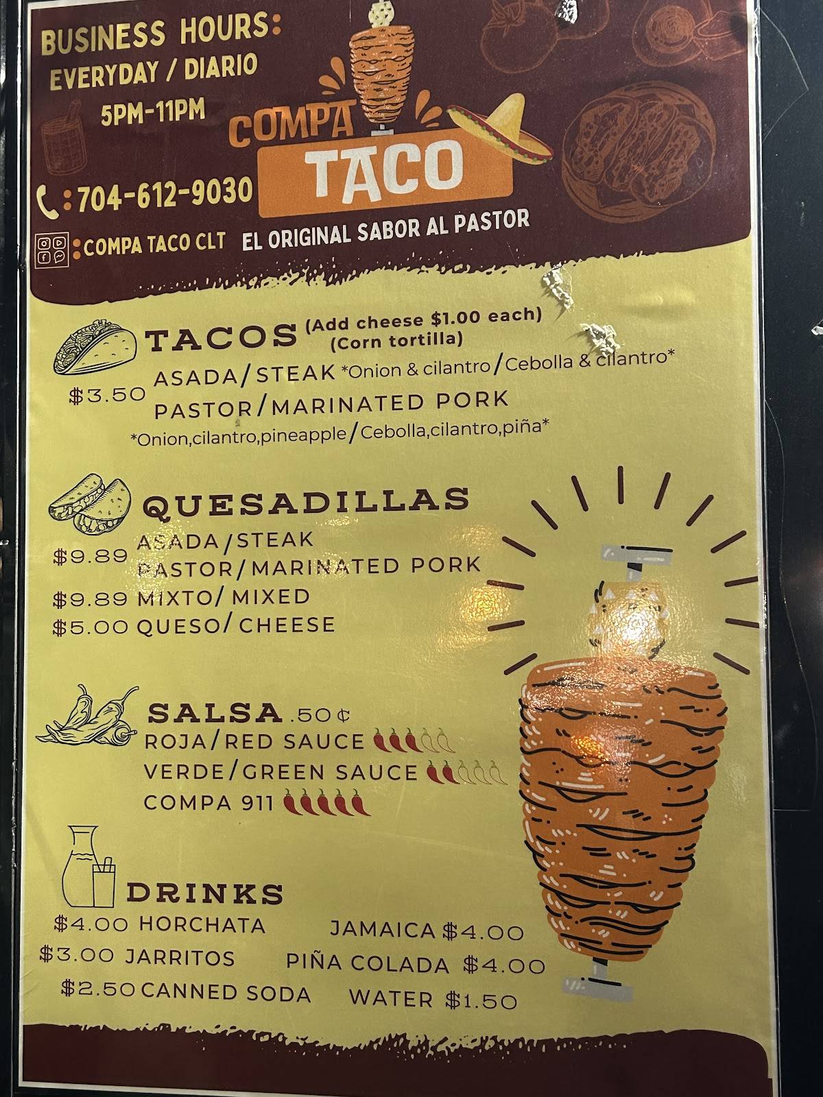 Compa Taco меню