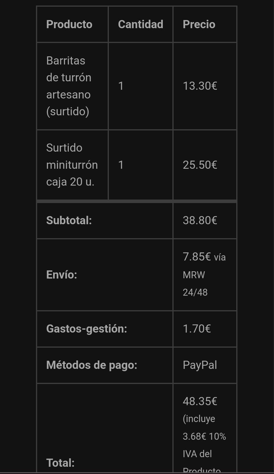 Confitería Daver меню