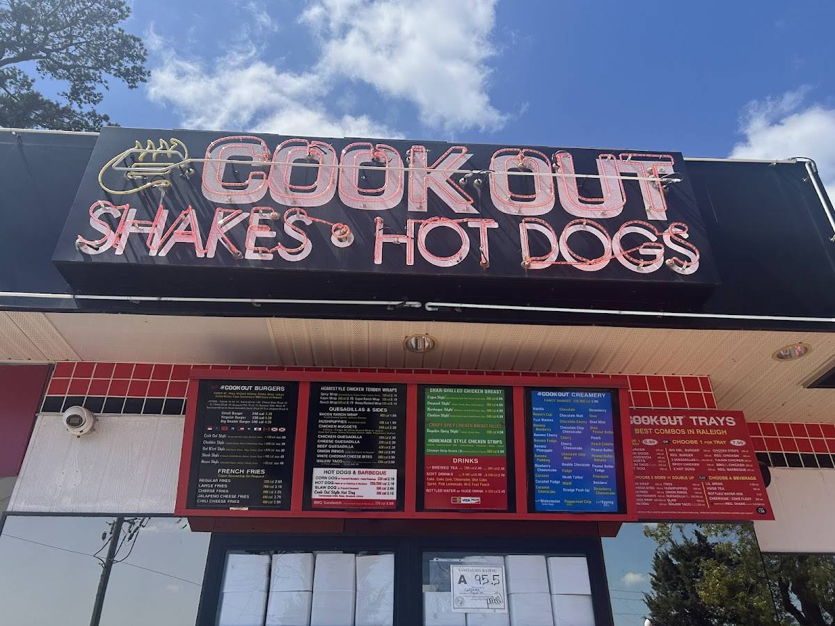 Cook Out меню