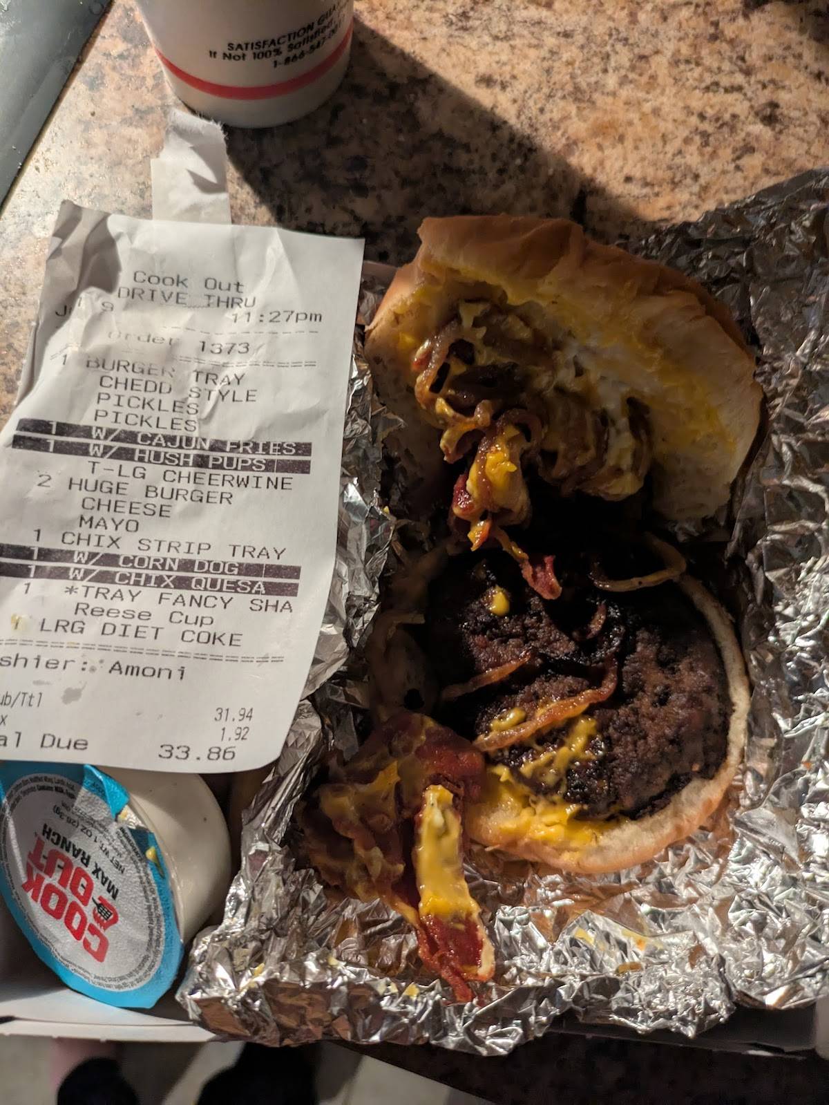 Cook Out меню