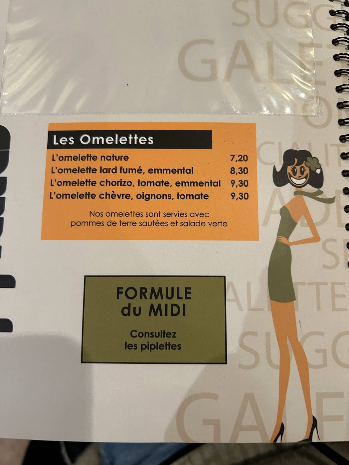 Creperie les Piplettes меню