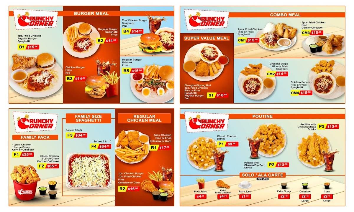 Crunchy Corner меню