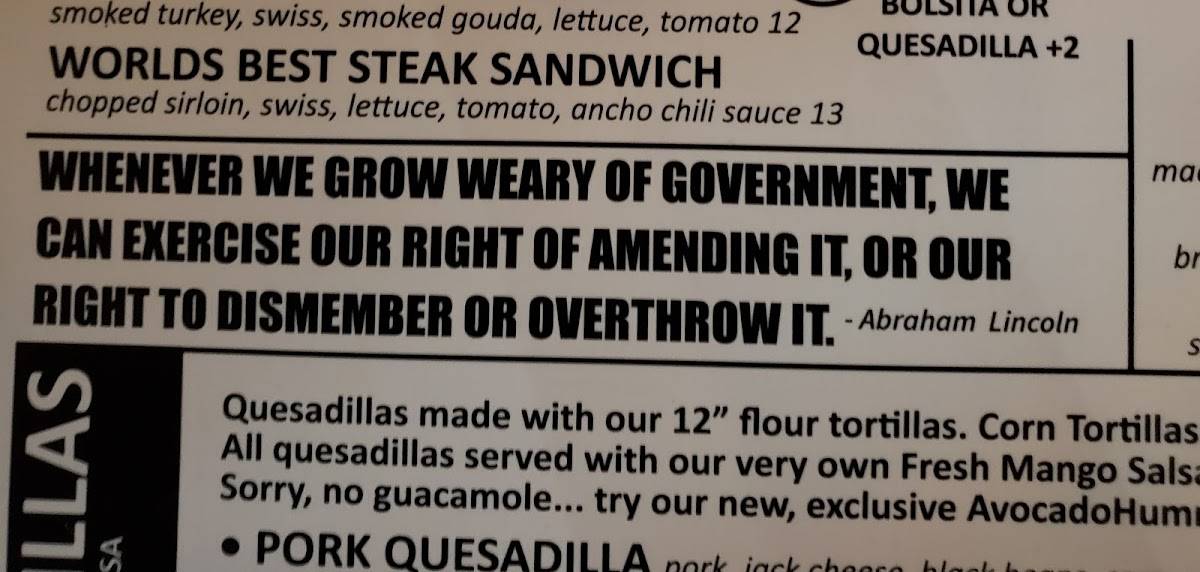 Cuban Revolution Restaurant & Bar меню