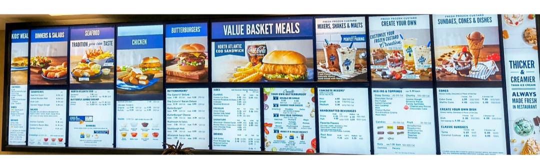 Culver’s меню