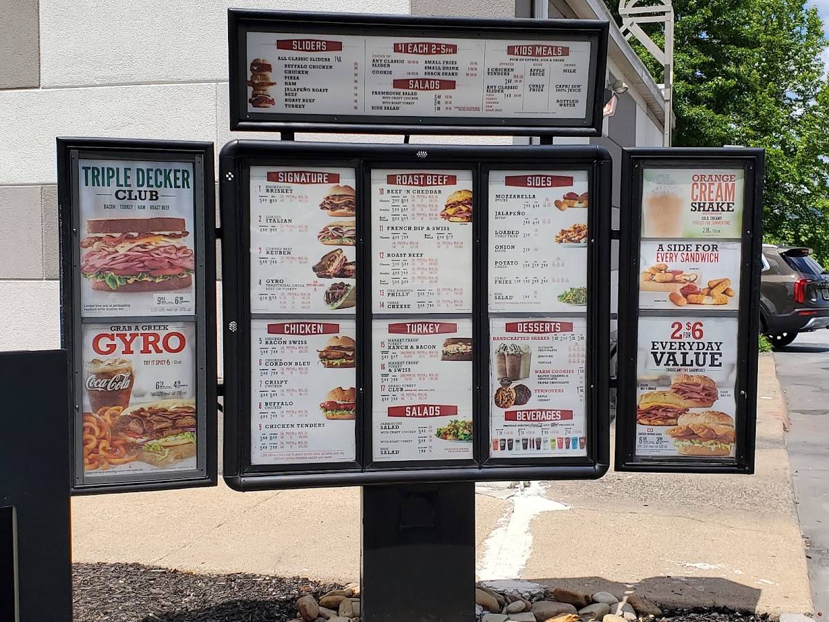 Arby's меню