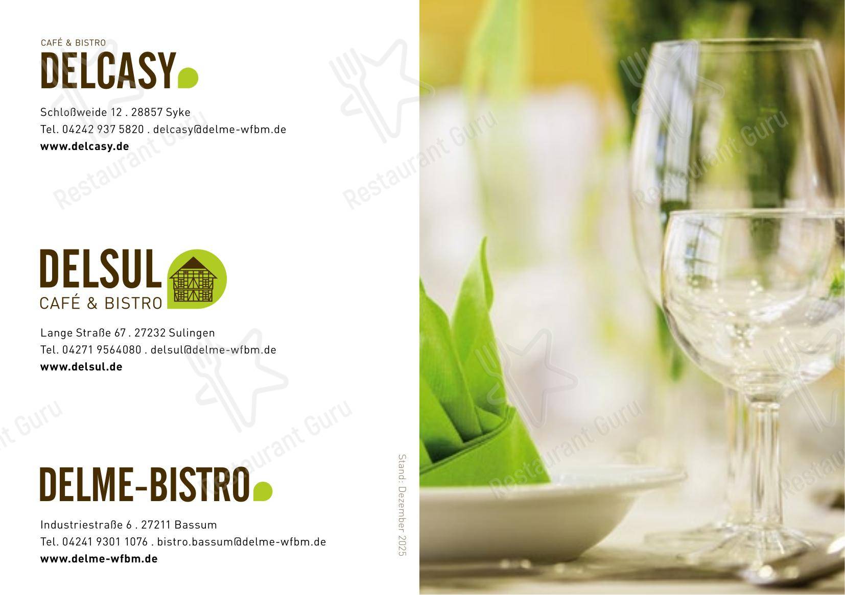 Lunch Menu кафе DELSUL - Café & Bistro в Зулингене