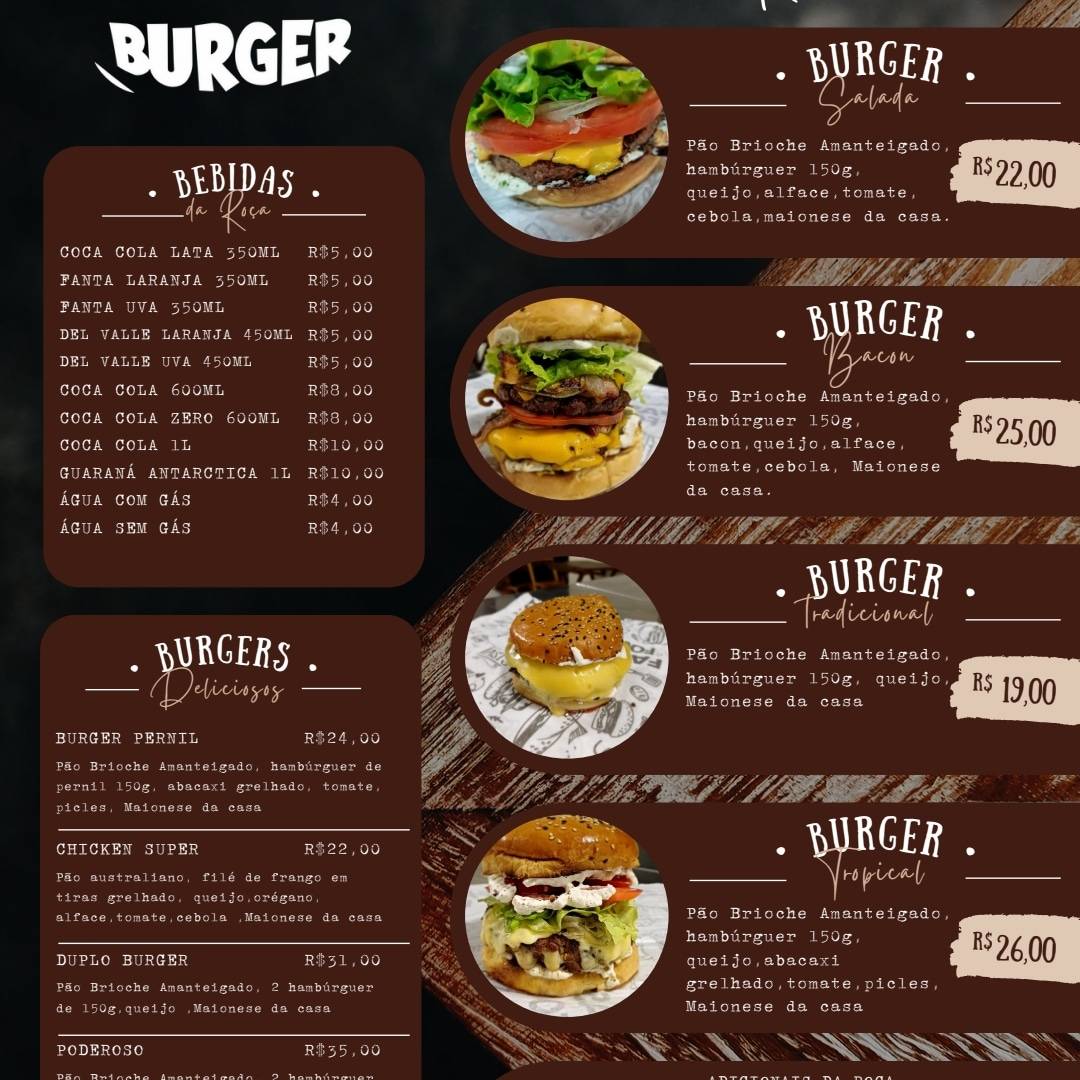 Da Roça Burguer меню