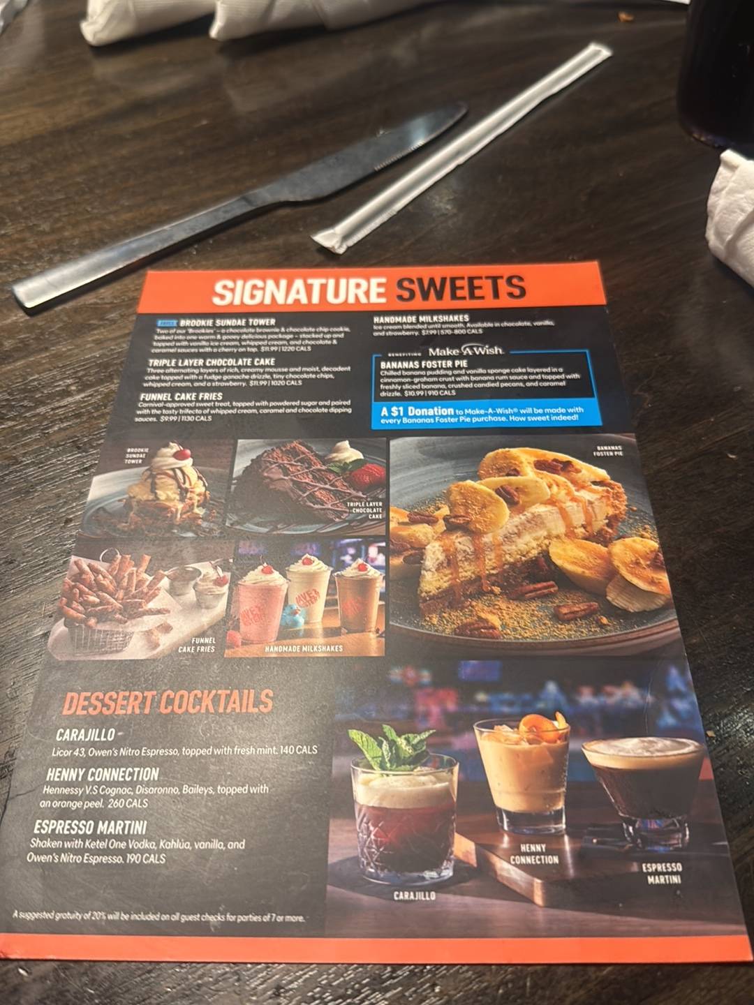 Dave & Buster's Rochester меню