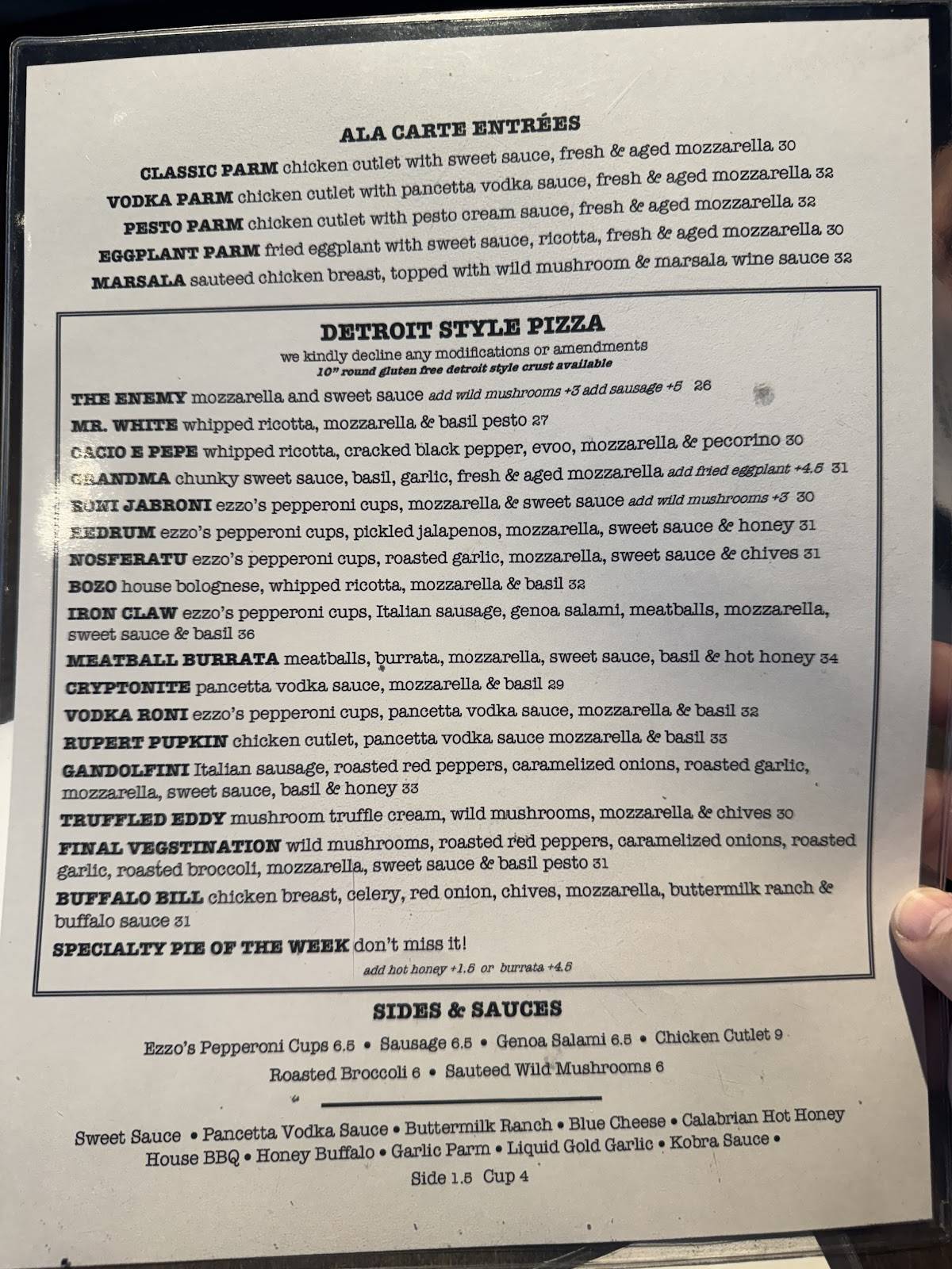 Death By Pizza West Delray меню