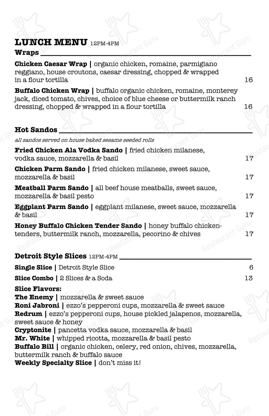Death By Pizza West Delray в Боках-Ратоне - Основное меню