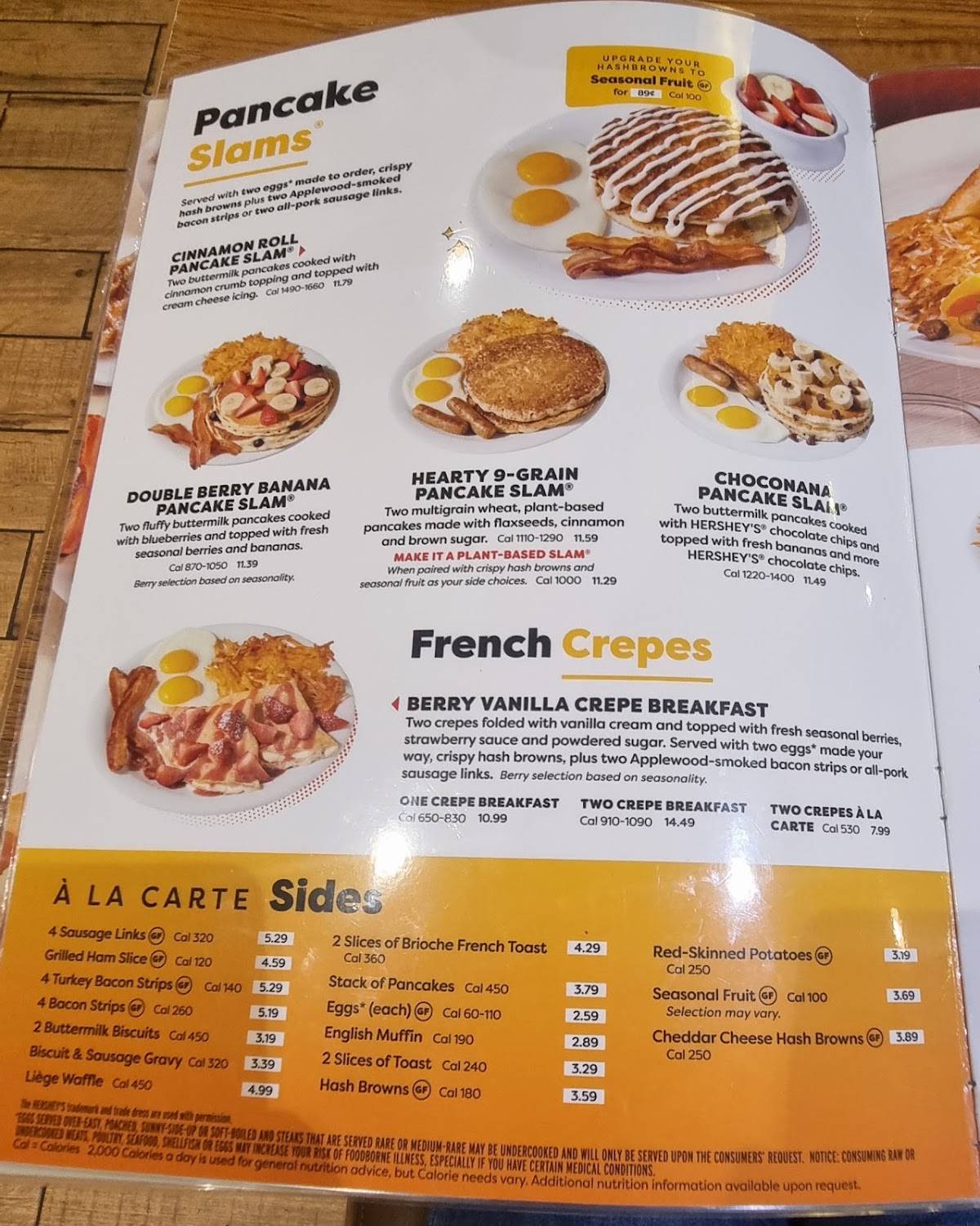 Denny's Restaurant меню