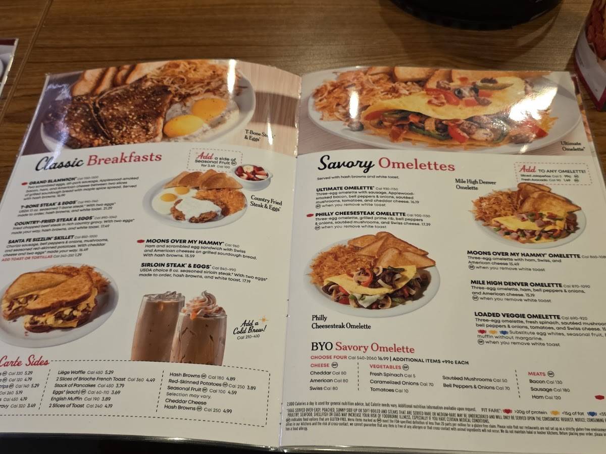 Denny's Restaurant меню