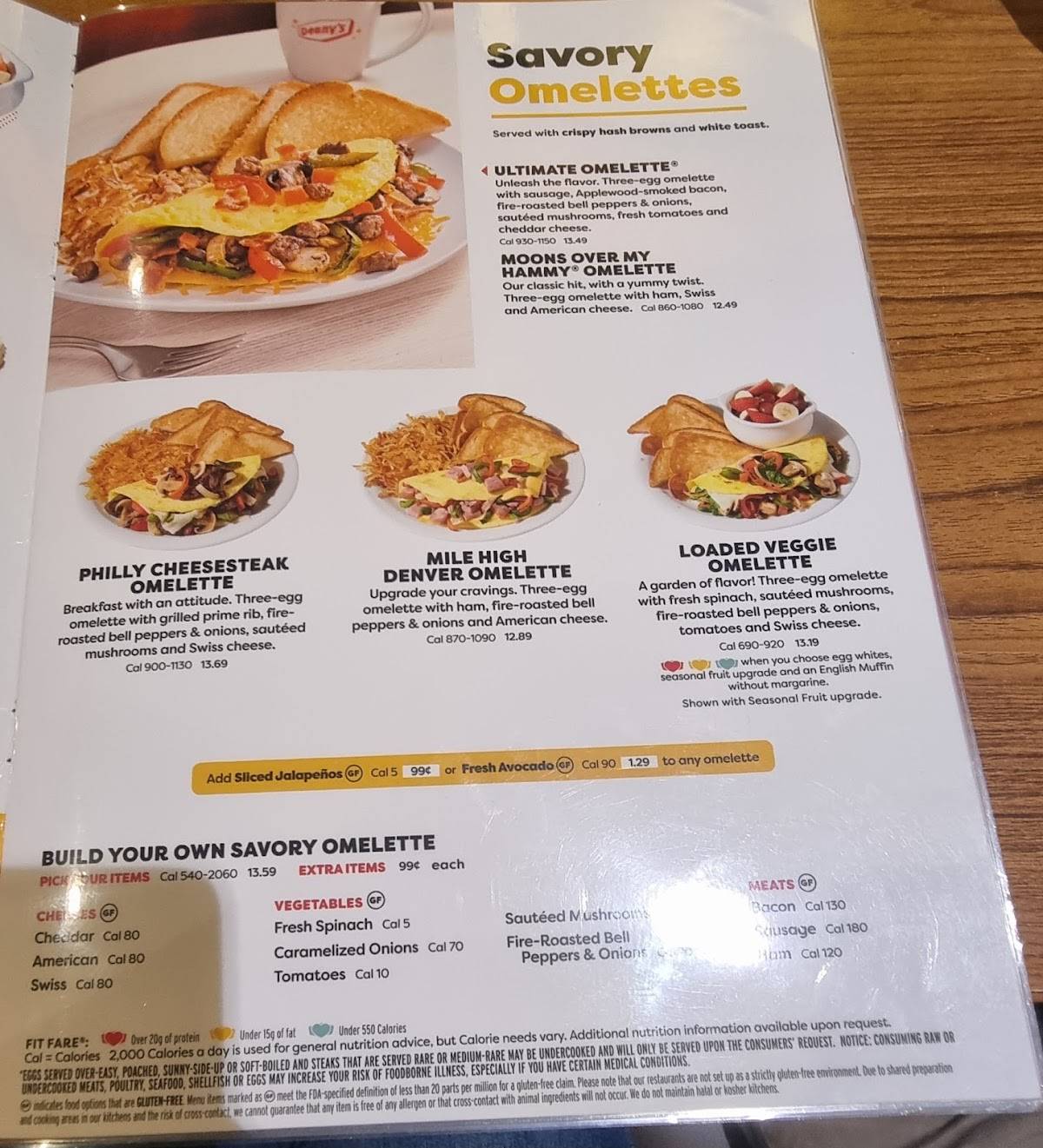 Denny's Restaurant меню