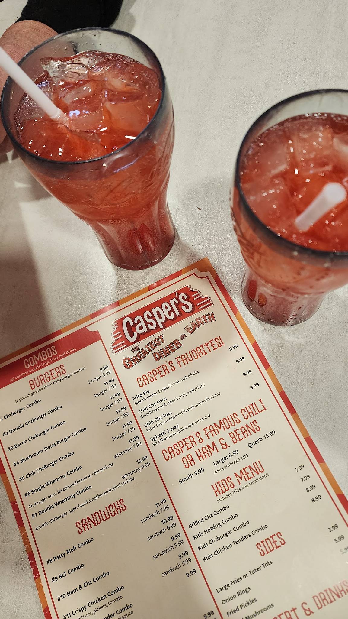 Casper's Diner меню