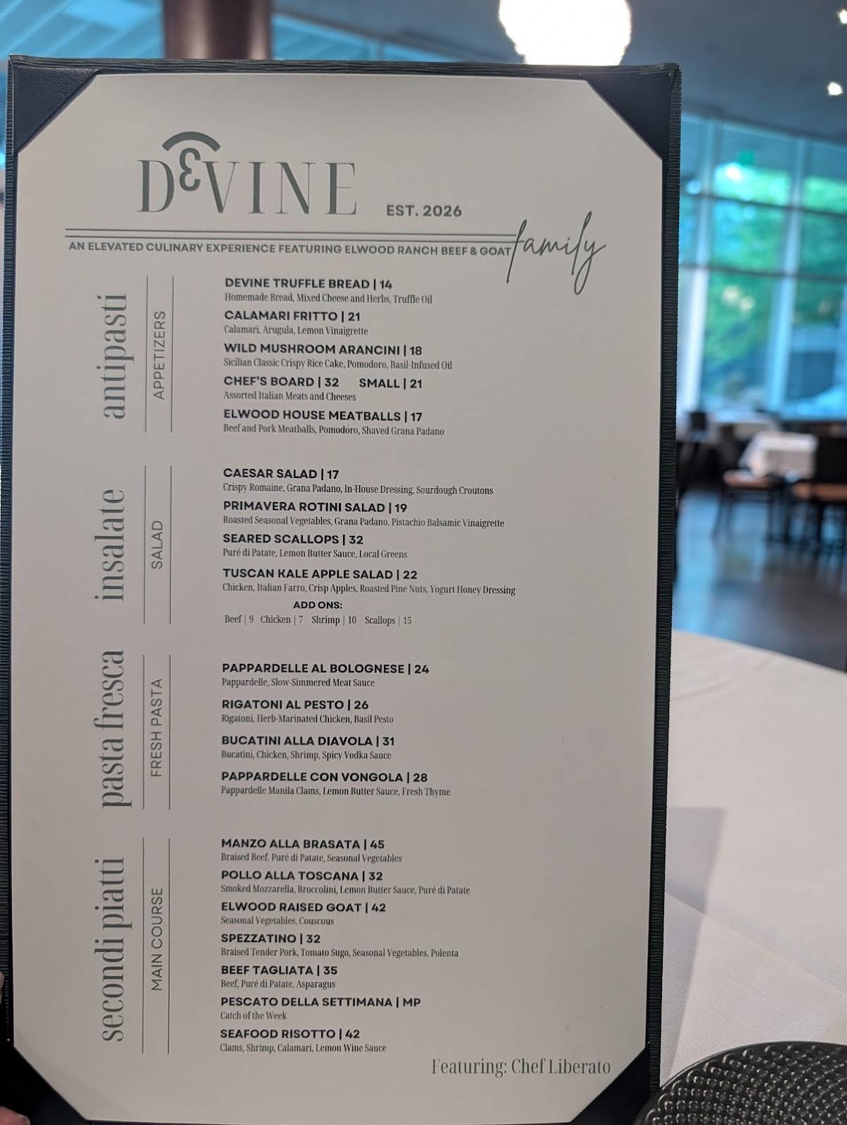 DeVINE меню
