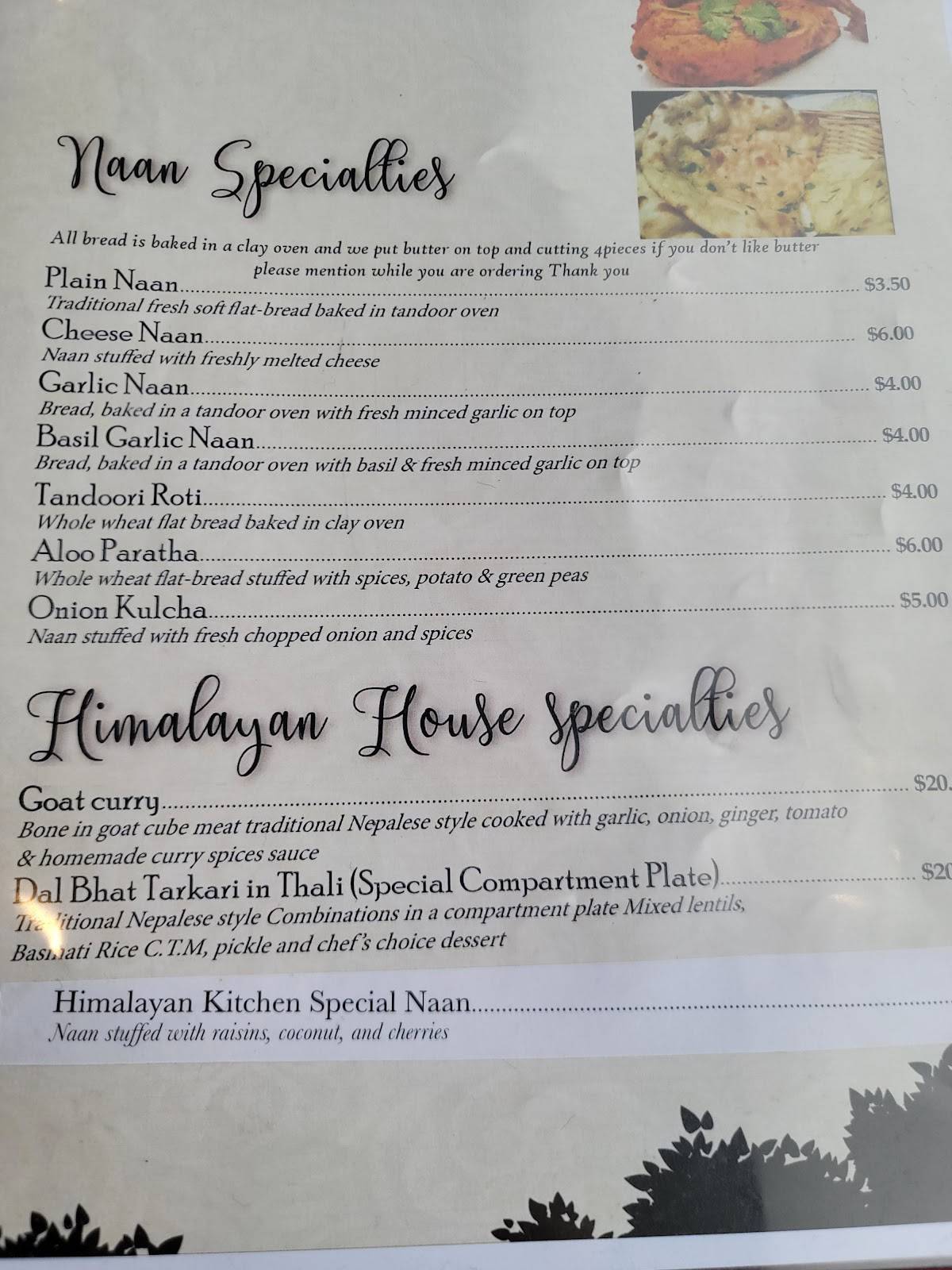 Himalayan Kitchen - Kalispell меню