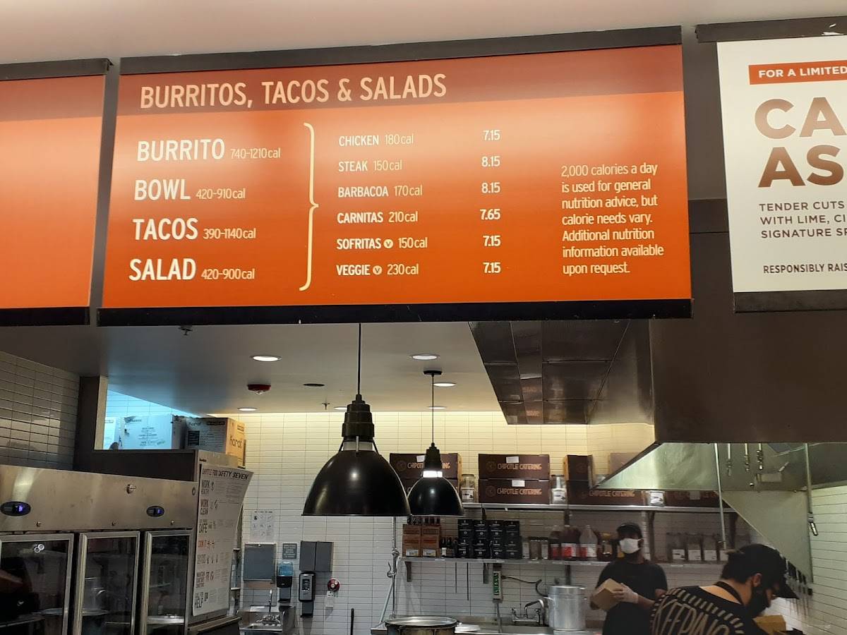 Chipotle Mexican Grill меню