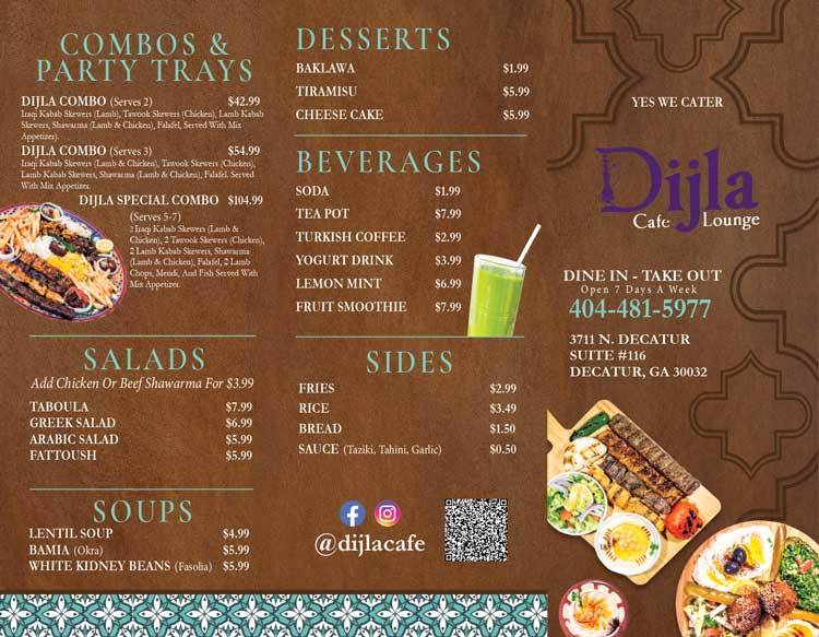 Dijla Cafe & Lounge меню