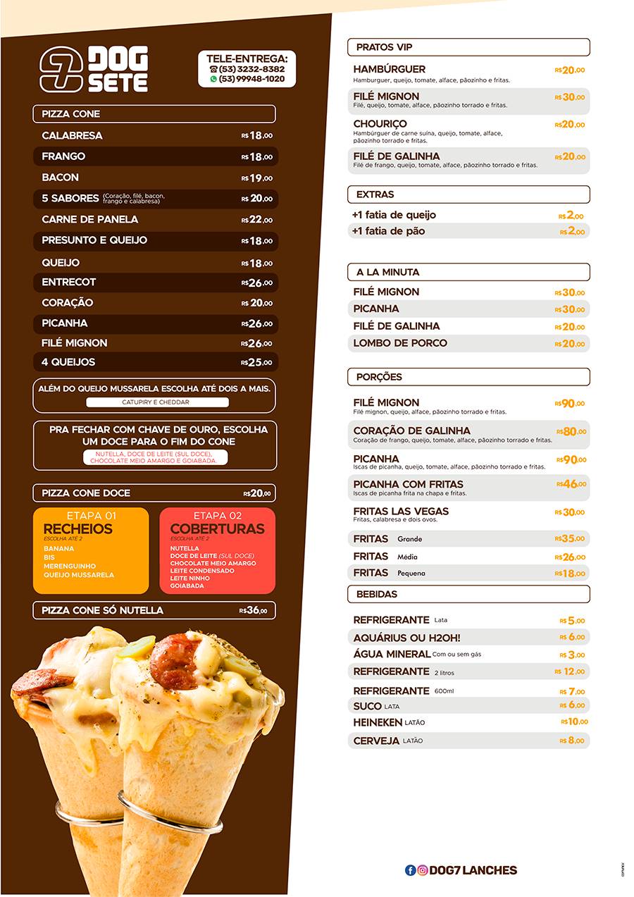 Dog 7 Lanches меню