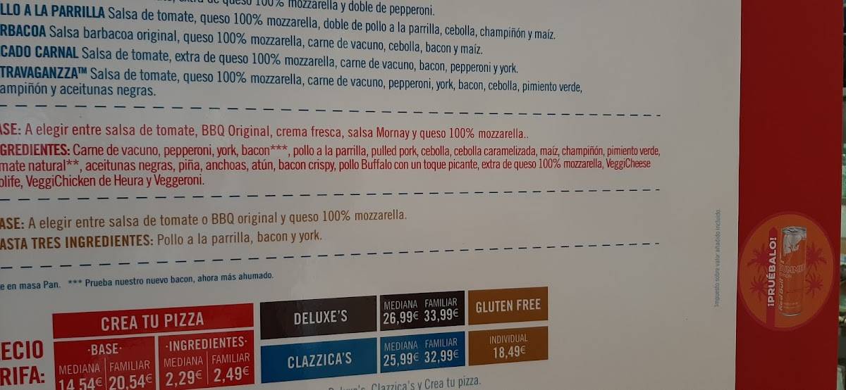 Domino's Pizza меню