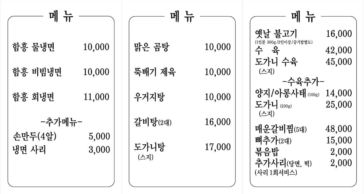 Dongnamjib меню