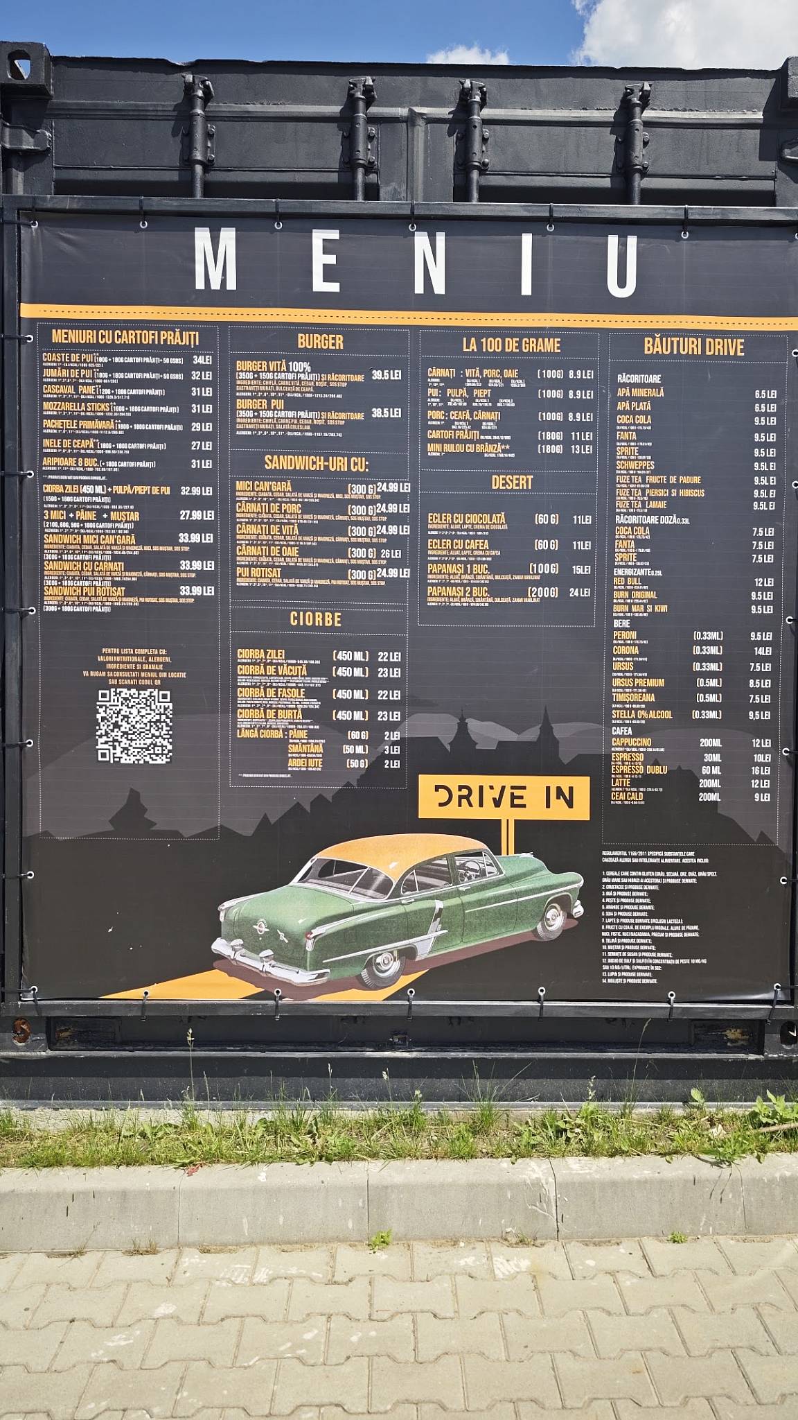 Drive-In Restaurant STOP меню