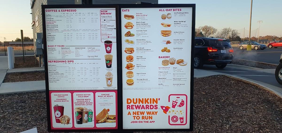 Dunkin' меню