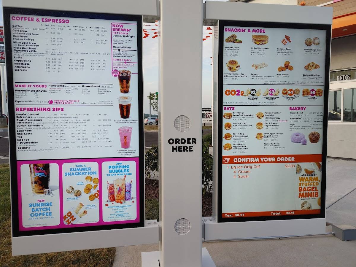 Dunkin' меню