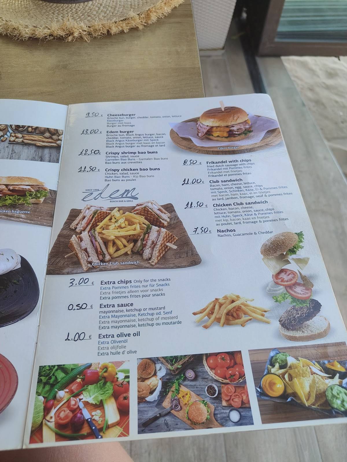 Edem bar & grill меню