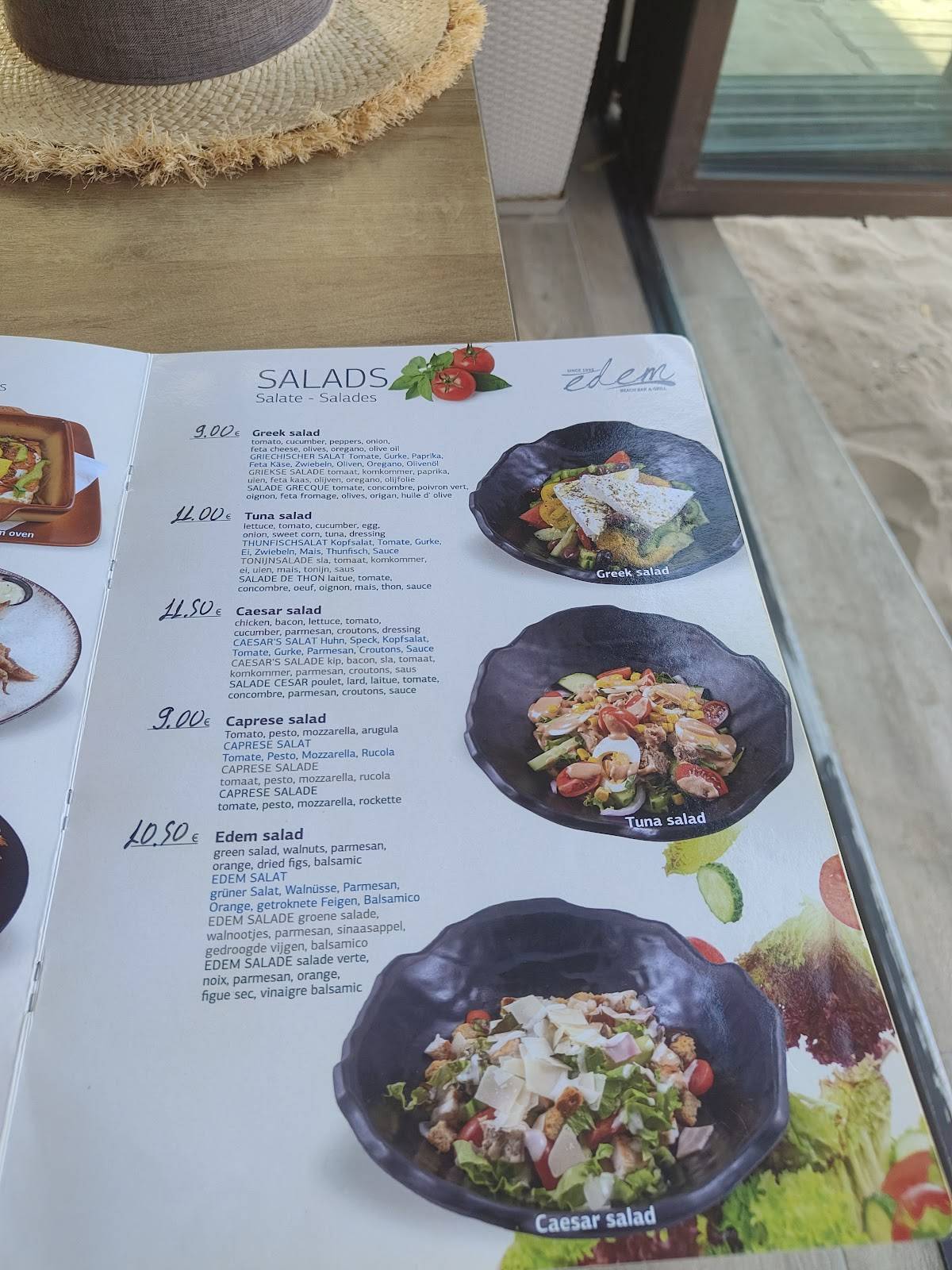 Edem bar & grill меню