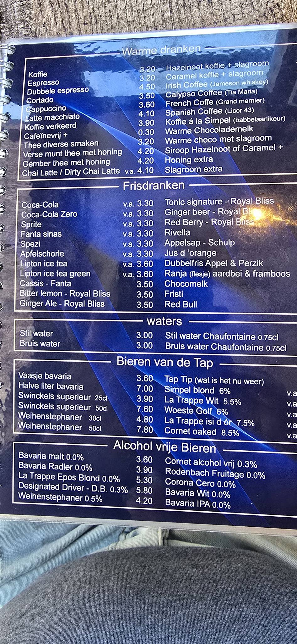 Eetcafé Simpel меню