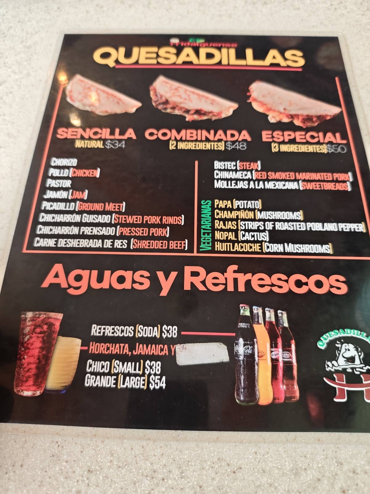 El Hidalguense меню