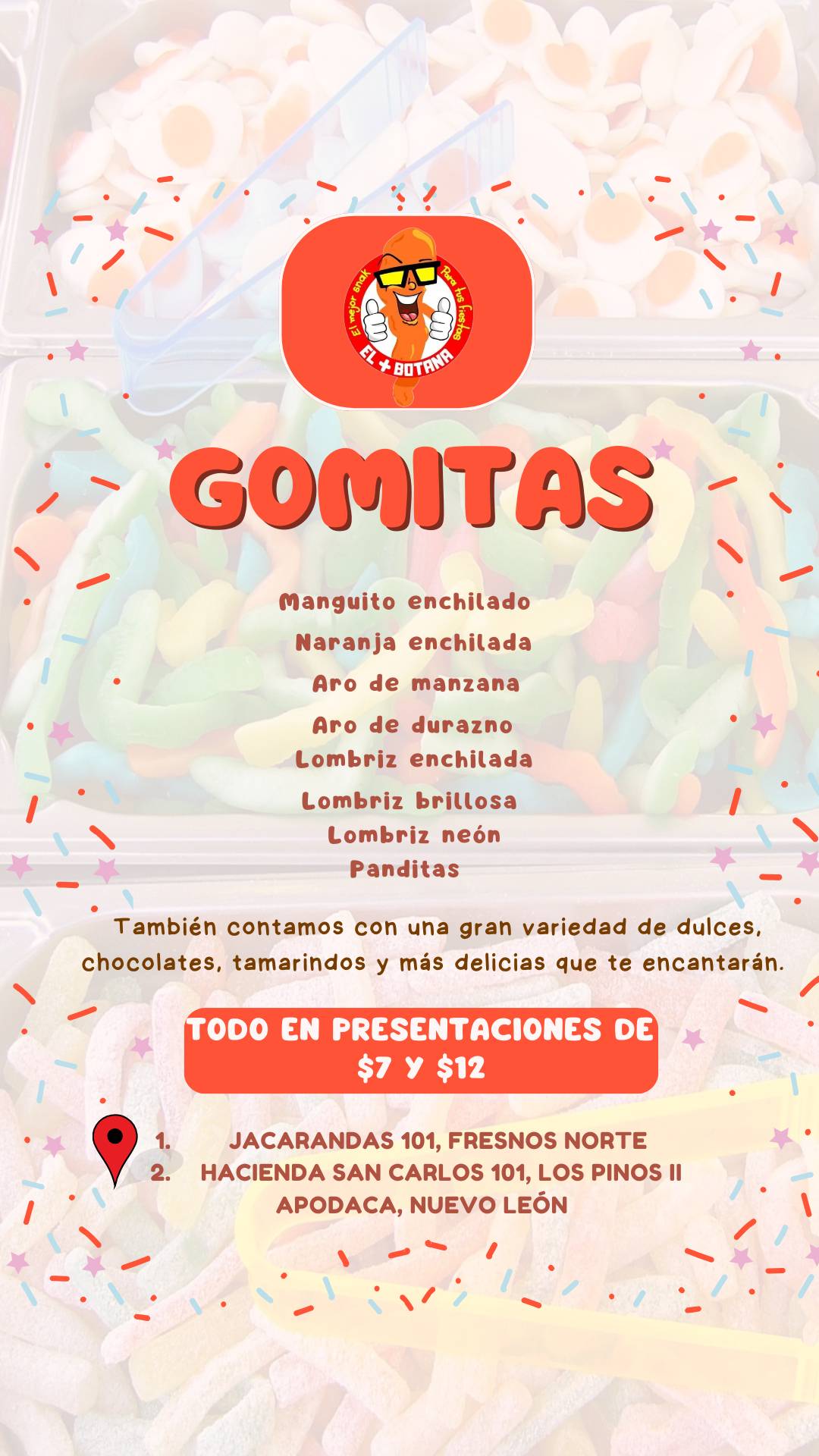 El Más Botana меню