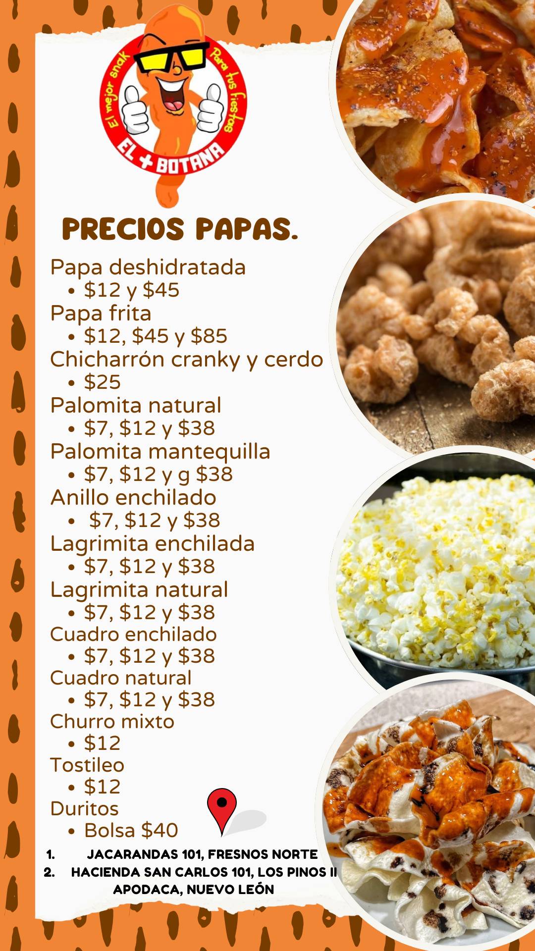 El Más Botana меню