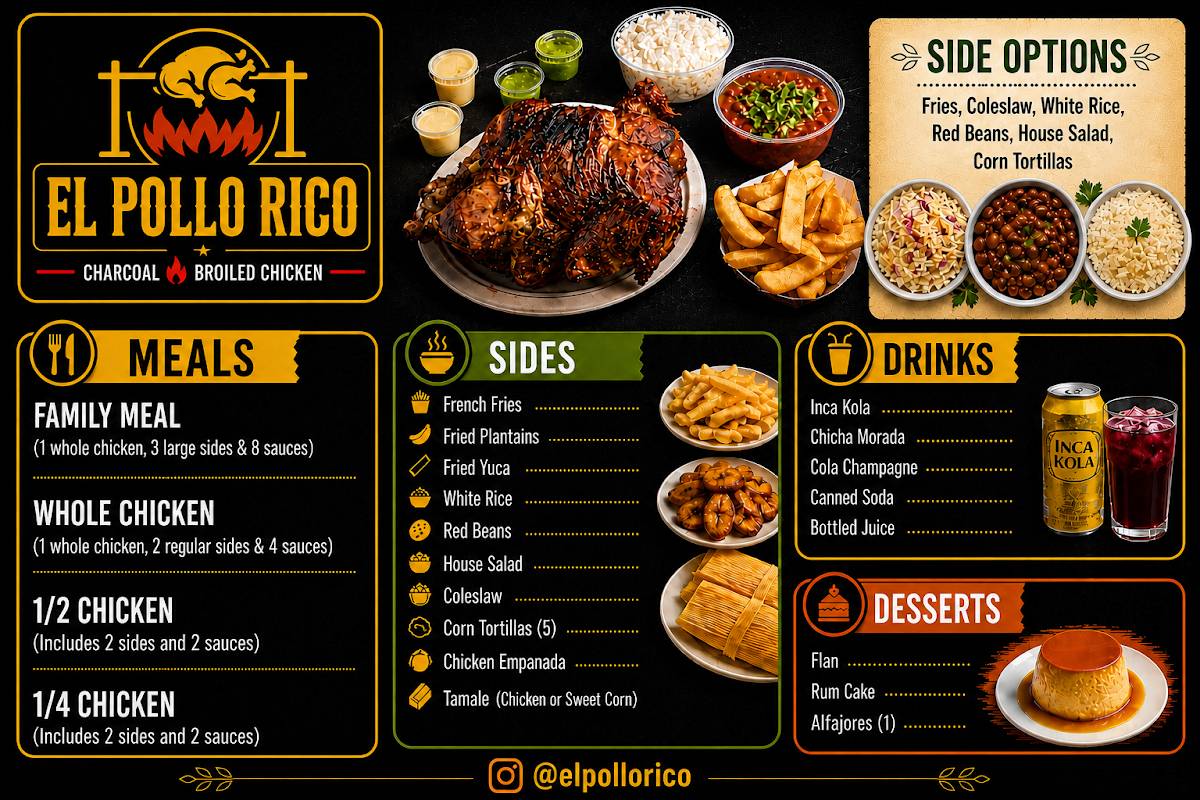 El Pollo Rico меню