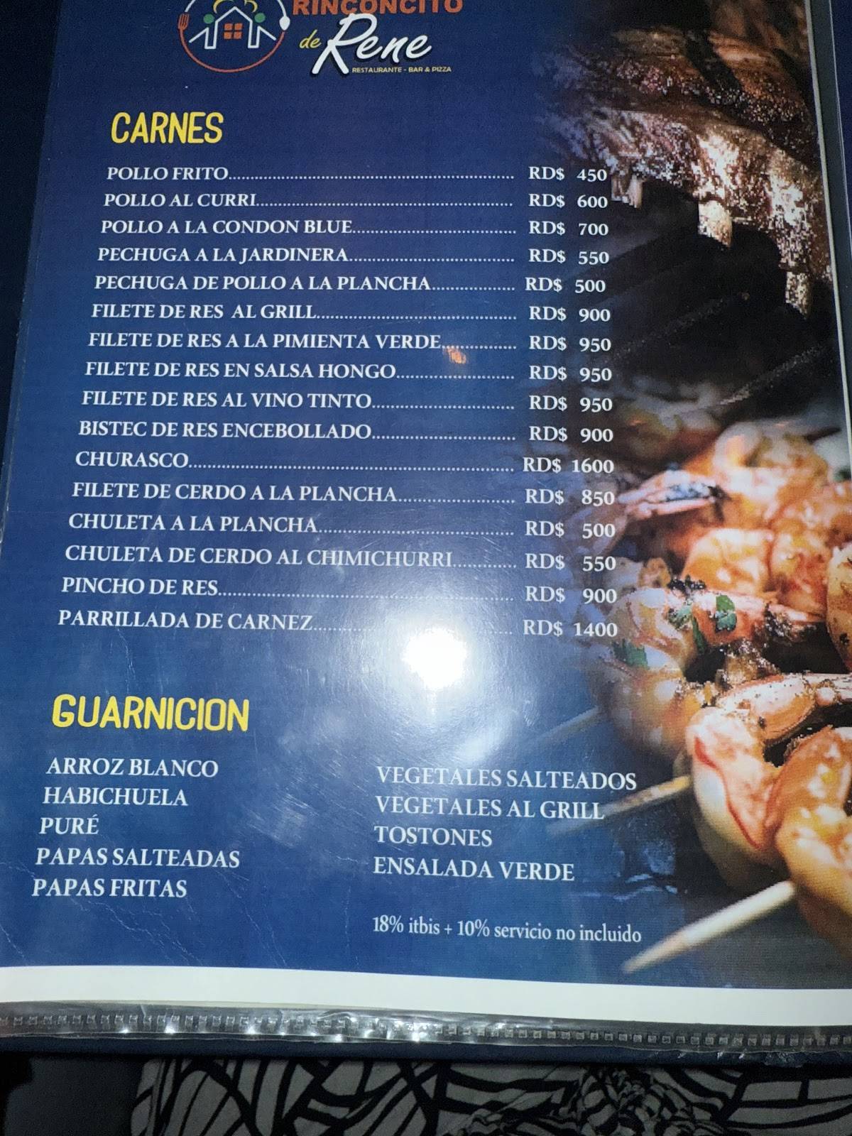 El Rinconcito de Rene меню