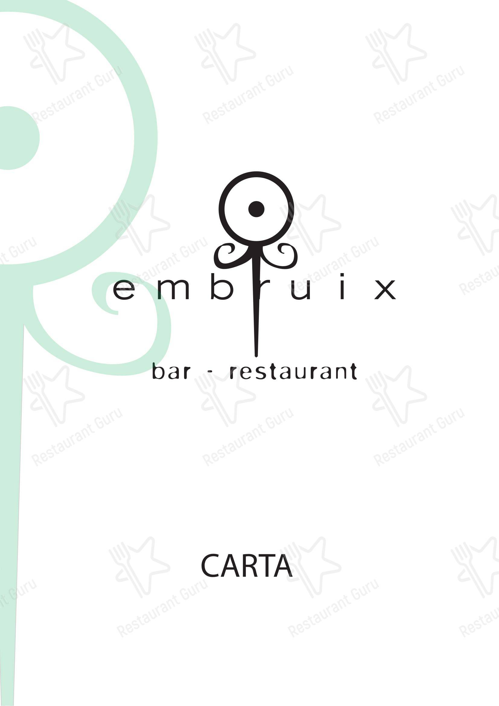 Embruix в Хавии - Меню напитков