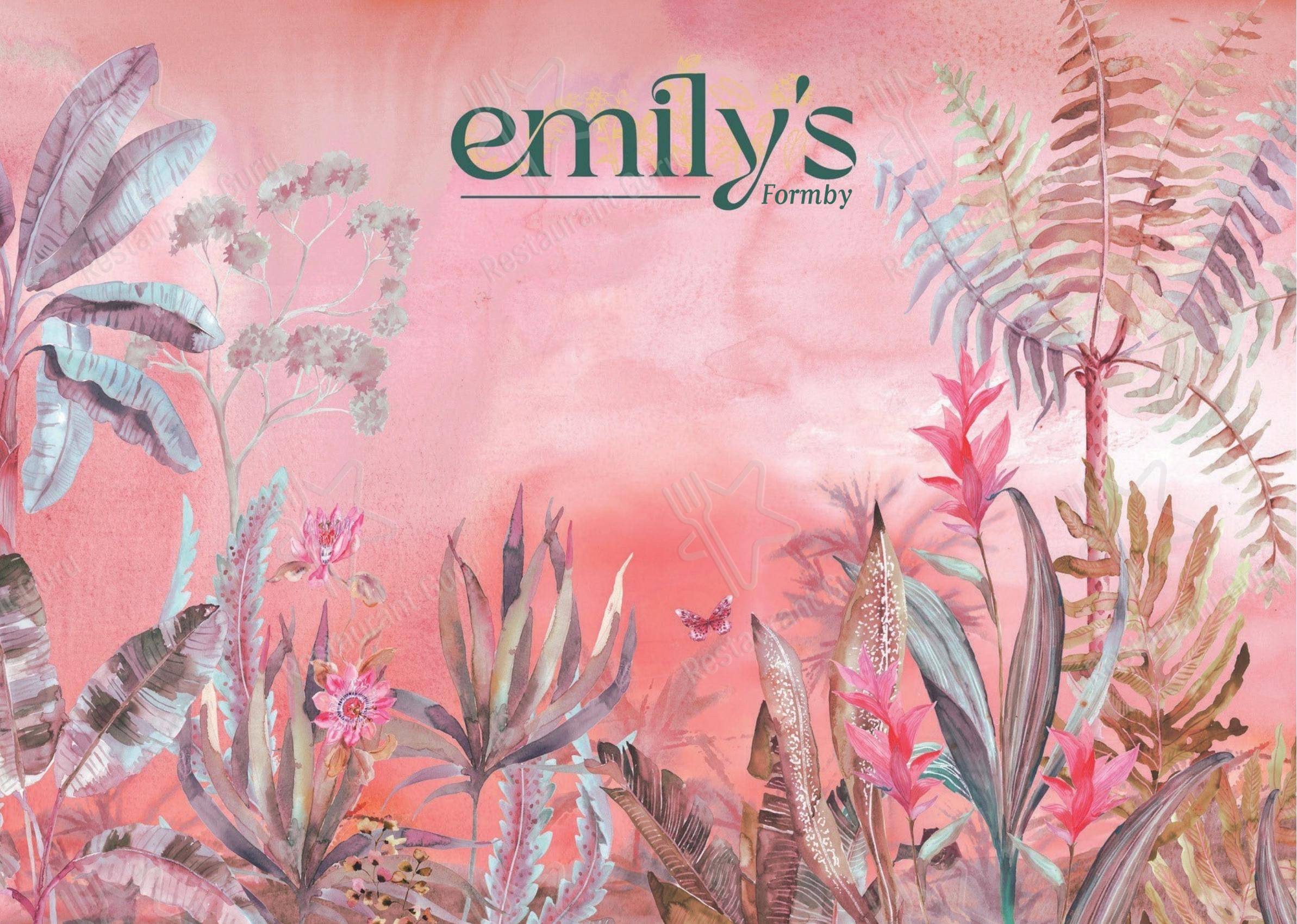 Emily's в Формби - Dinner Menu