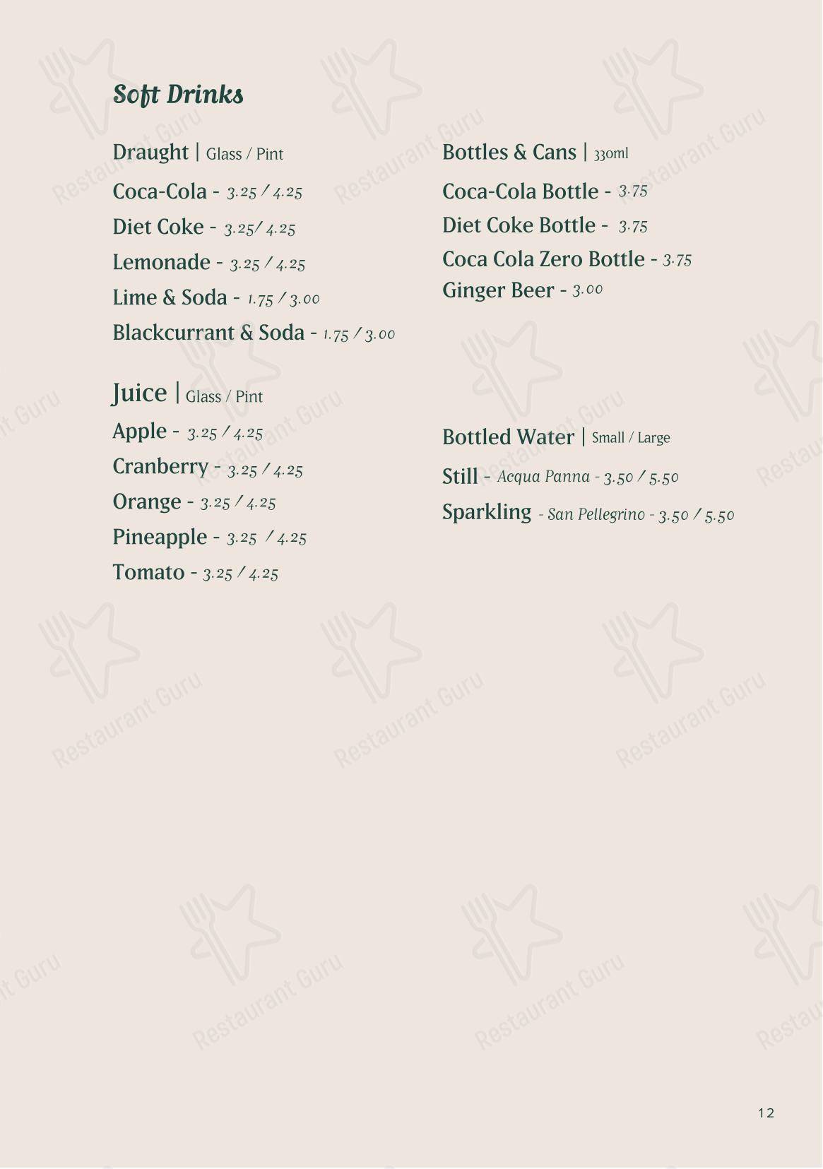 Emily's в Формби - Lunch Menu