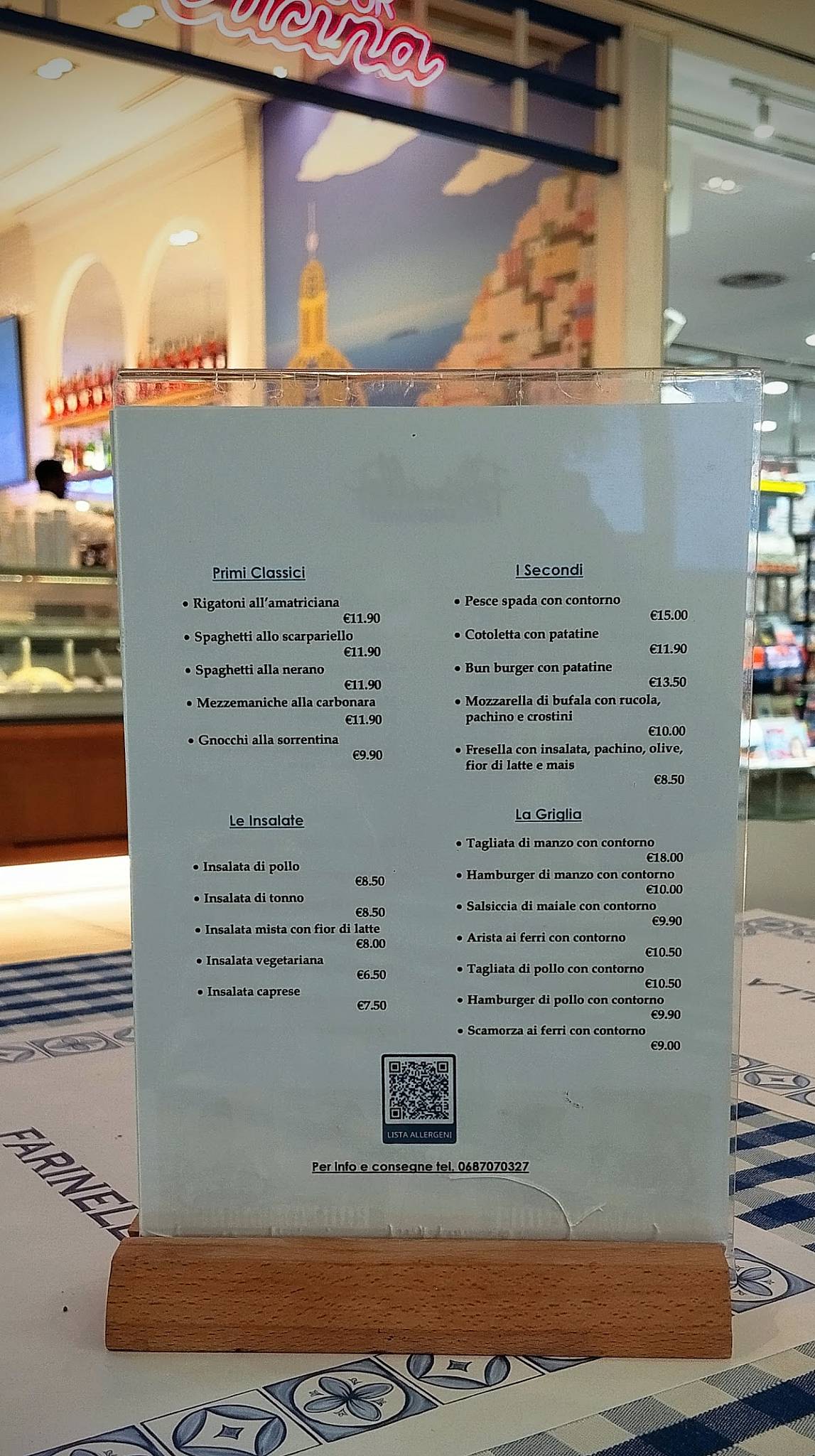 Farinella Bakery & Coffee меню
