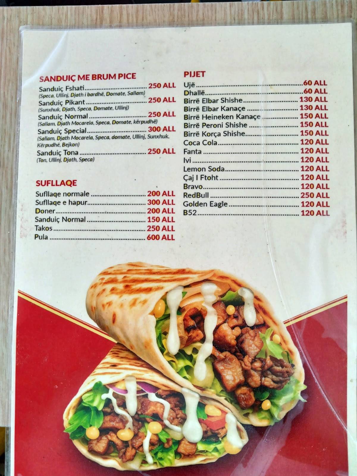 Fast Food Piceri Keli меню