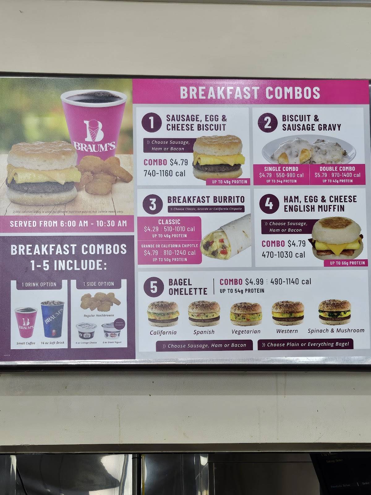 Braum's Ice Cream & Dairy Store меню